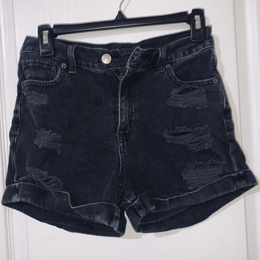 American Eagle black jean shorts
